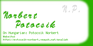 norbert potocsik business card